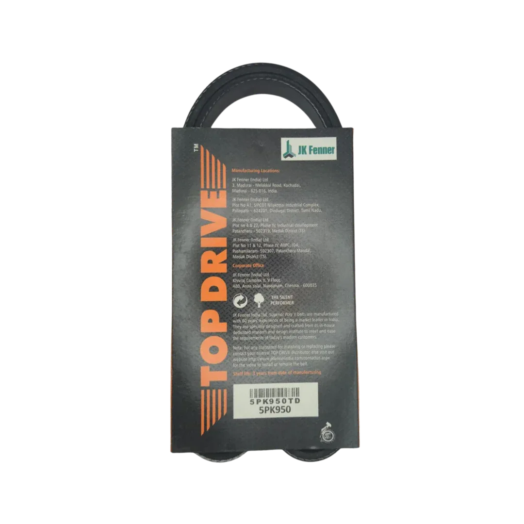 Top Drive Fan Belt 5PK950 - SAF Motors