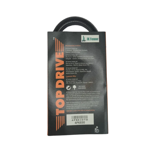 Top Drive Fan Belt 4PK830 - SAF Motors