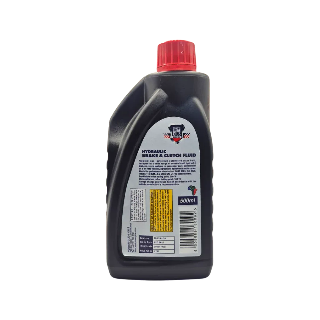 Power Glide Oils Hydraulic Brake & Clutch Fluid - 500ml