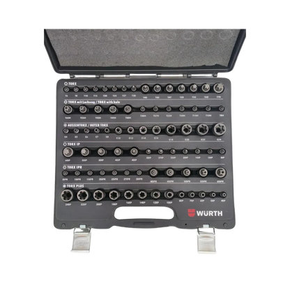 Würth Torx Socket Wrench And Bit Set - 77 Pieces - SAF Motors