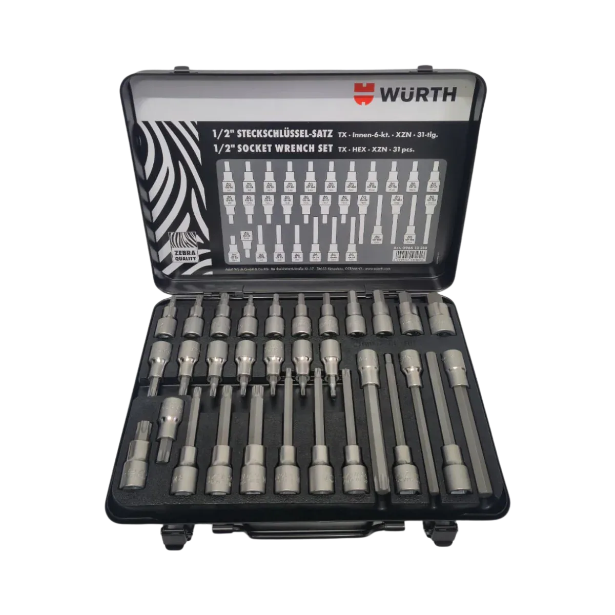 Würth 1/2 inch Socket Wrench Set - 31 pieces - SAF Motors