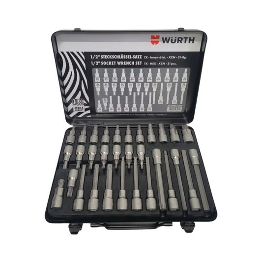 Würth 1/2 inch Socket Wrench Set - 31 pieces - SAF Motors