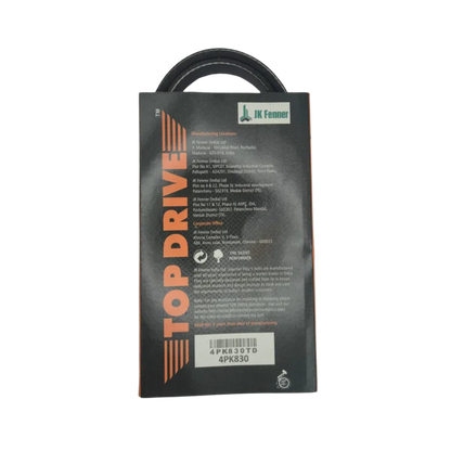 Top Drive Fan Belt 4PK830 - SAF Motors