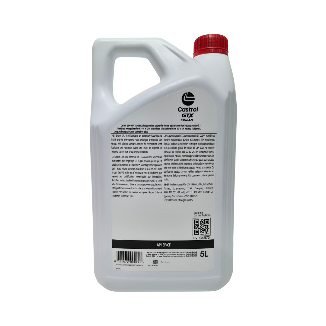 Castrol 15W-40 GTX Petrol & Diesel - 5l