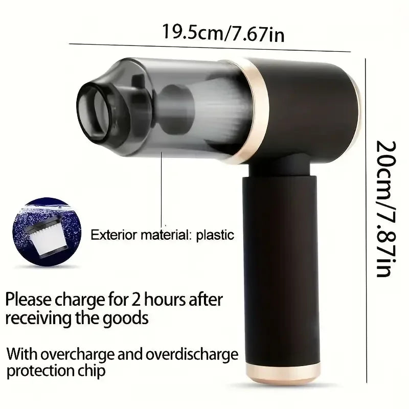 Wireless Car Vacuum Cleaner, Blow And Suck Dual-Purpose + Case - SAF Motors